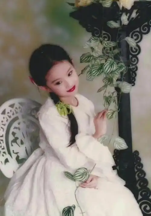 不论什么造型,童年的刘亦菲都能轻松驾驭.特别是在摆拍硬