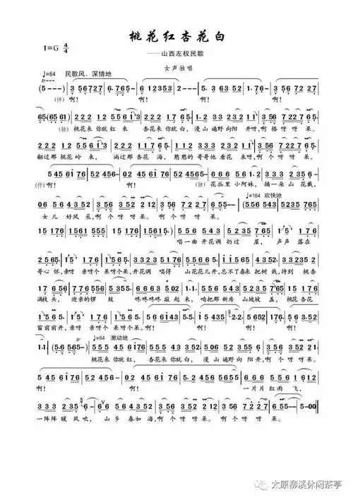 音乐赏析山西民歌桃花红杏花白