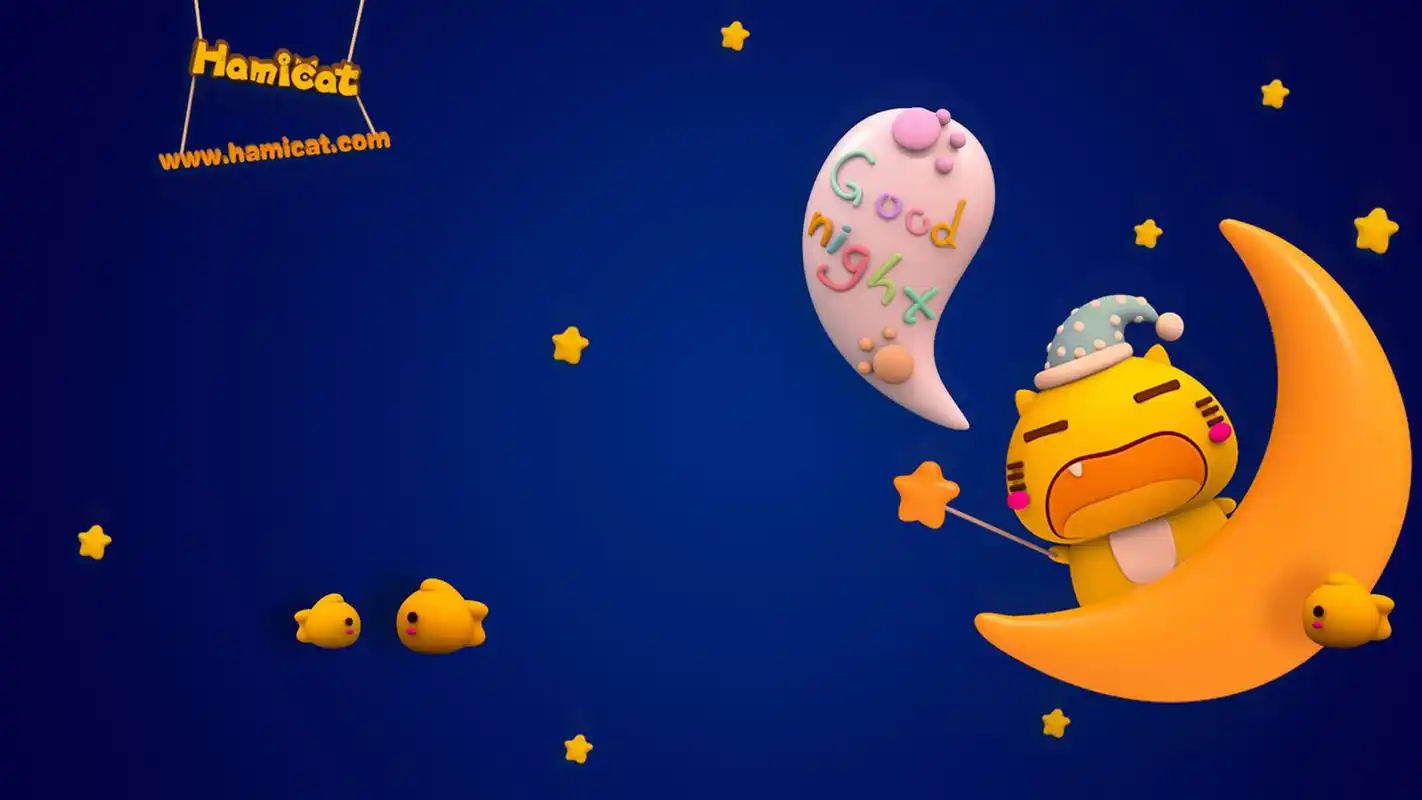 可爱3d哈咪猫卡通唯美高清桌面壁纸