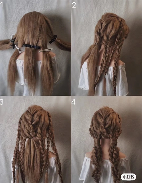 法式轻复古编发教程 唯美优雅公主编发_编发发型 - 美发站