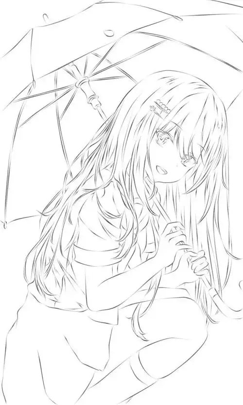 二次元少女手绘线稿 手绘临摹的最佳选择