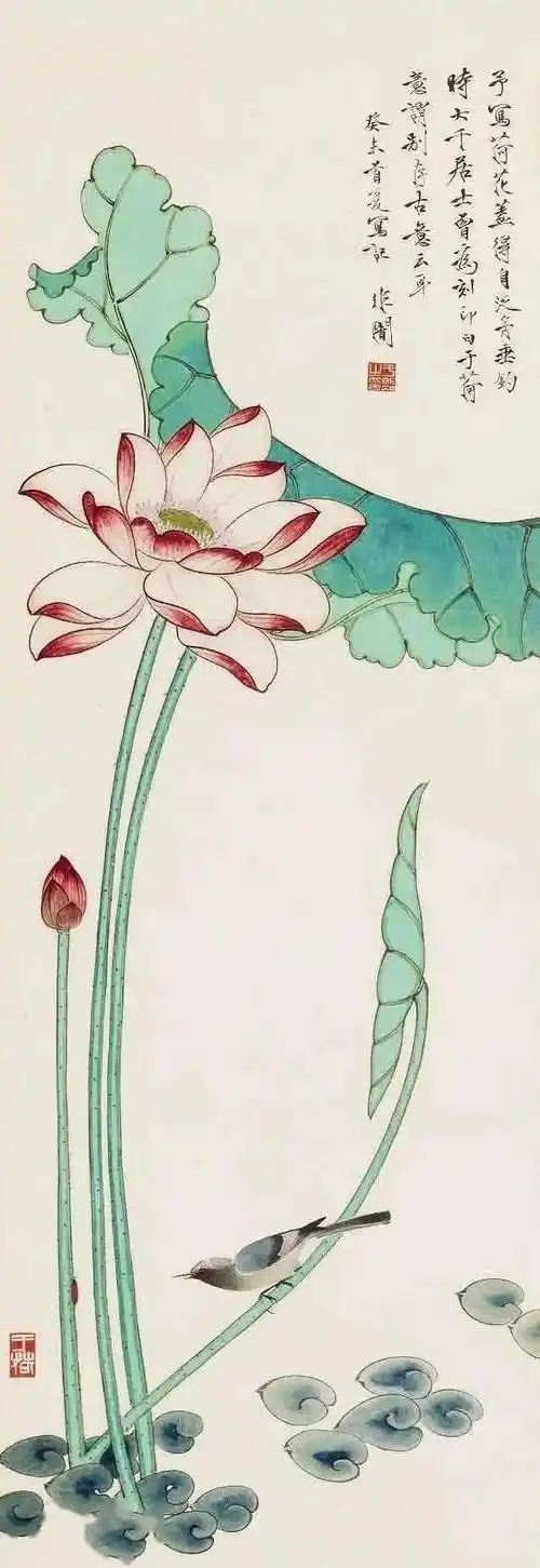 20位名家笔下最工笔画荷花50图一次看够