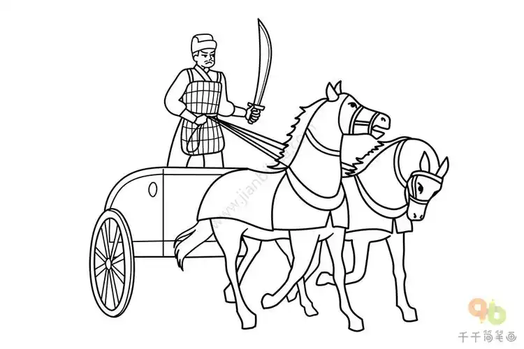 轻车兵简笔画