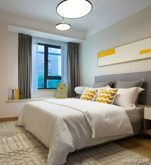 大方一气呵成卧室卧室现代简约87m05二居设计图片赏析--土巴兔装修