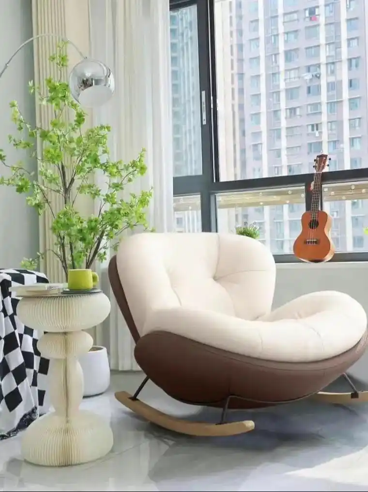 蜗牛摇摇椅 阳台休闲椅 单人沙发摇椅躺椅 家用懒人沙发#懒人 - 抖音