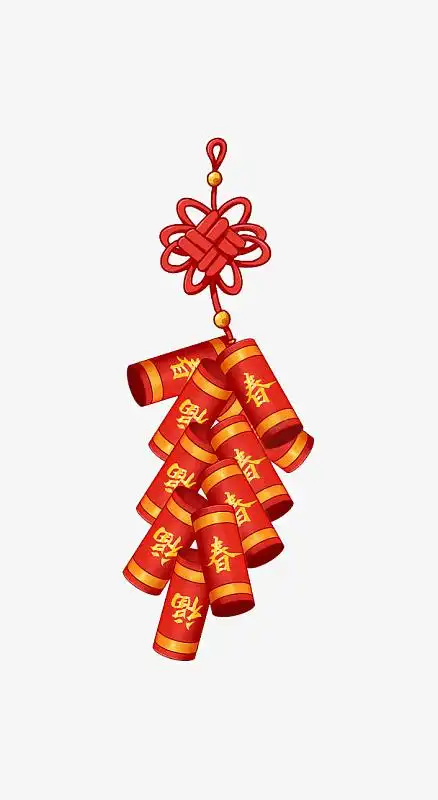 2021牛年高质感鞭炮png素材新年鞭炮