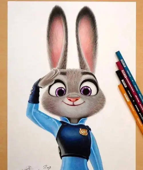 彩铅动物素材 | 太让人惊艳,好可爱的动物彩铅作品素材