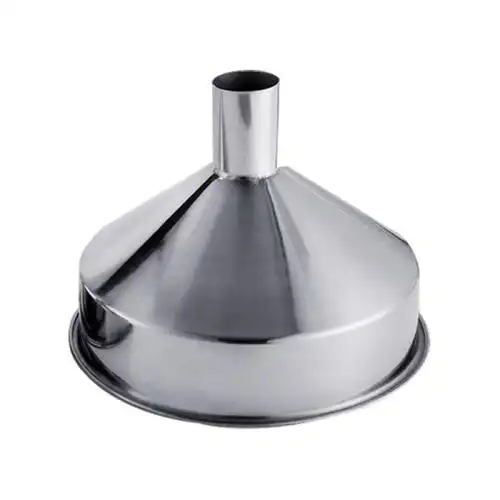 加厚不锈钢漏斗大口径带过滤网家用酒油漏斗特大号工业料斗带挂钩22cm