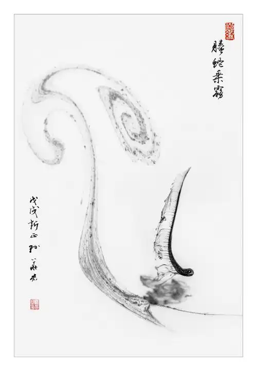 螣蛇乘雾   螣蛇,一名"腾蛇",也叫飞蛇,是一种会腾云驾雾的蛇,是一种