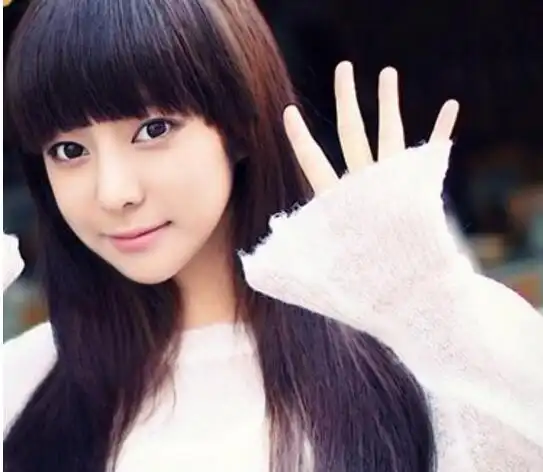 少女弧形刘海发型图片