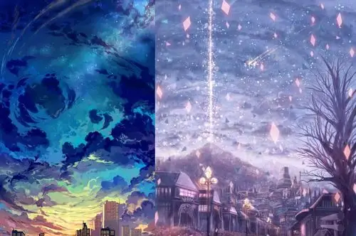 梦幻星空壁纸一颗一颗繁星点缀在黝黑的天空下化下倒影