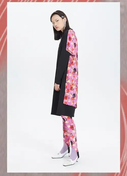 【designerwomenswear】uooyaa/乌丫18秋冬新品专柜正品不同巧妙结合