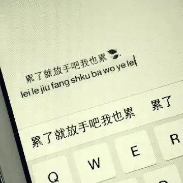 累了就放手吧我也累了