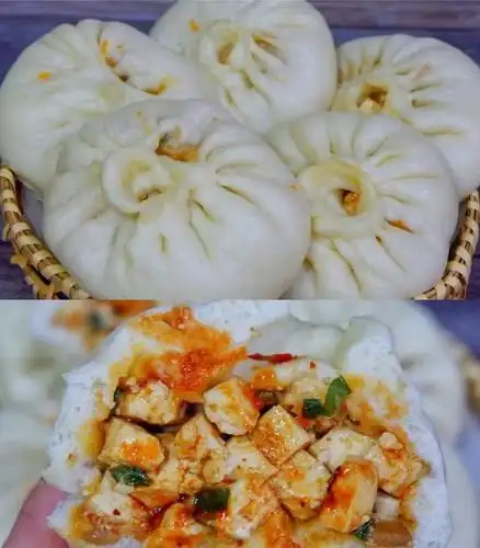 比肉包子好吃!香辣豆腐包,皮薄馅大超暄软