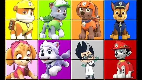 幼儿启蒙游戏汪汪队立大功十图拼图游戏