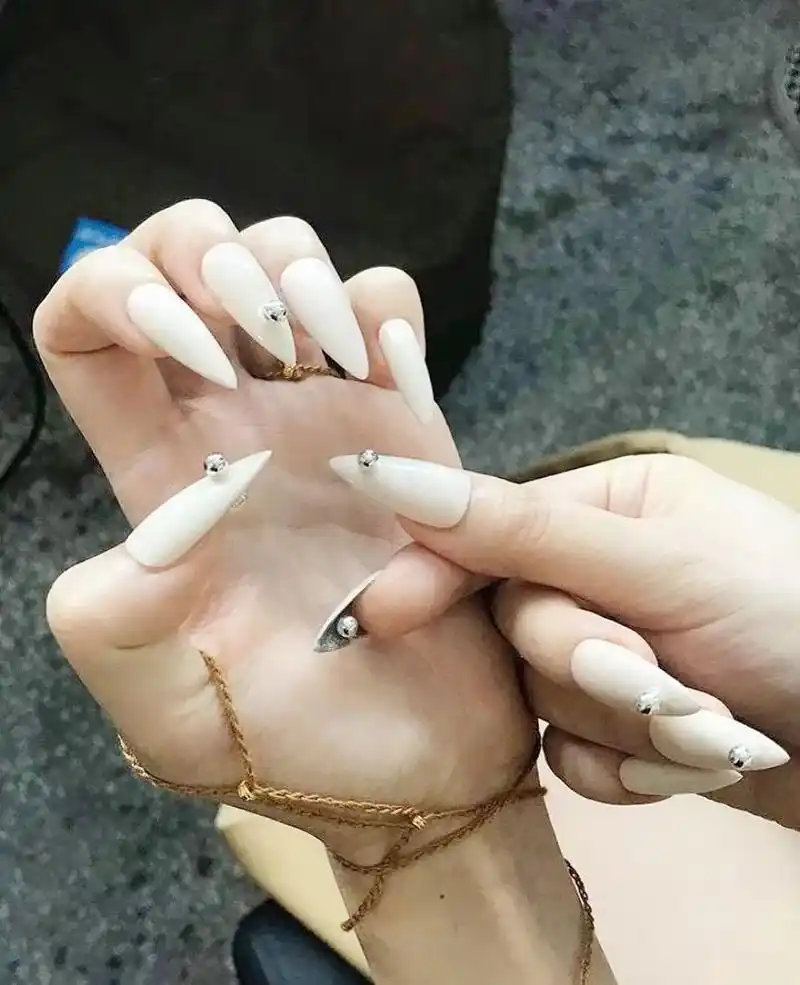 30款欧美风尖形甲超显手长