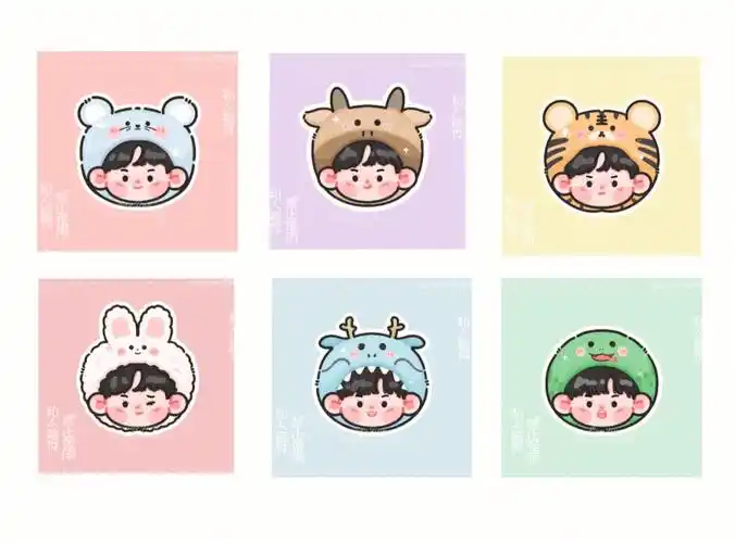 豆豆眼q版大头尤长靖