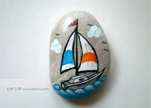 超唯美的鹅卵石彩绘手工作品