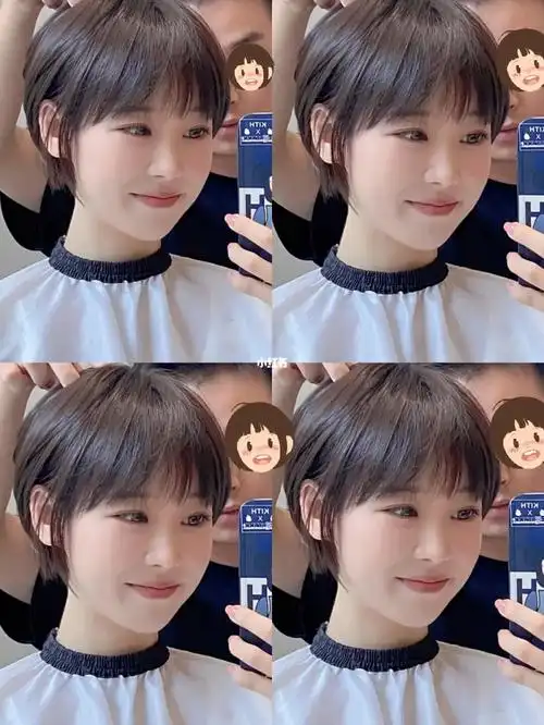 清新甜美日系学生短发小圆脸必备短发