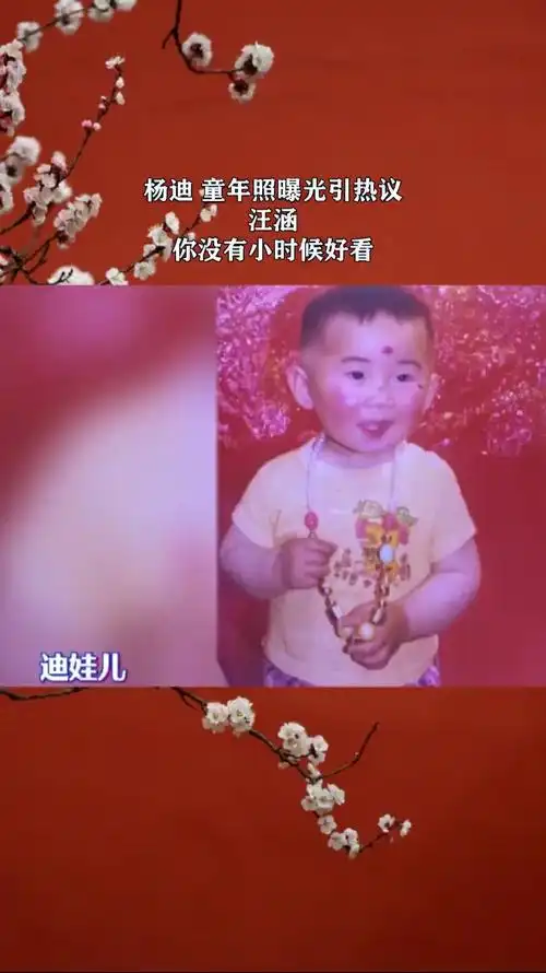 杨迪童年照曝光引热议汪涵你没有小时候好看