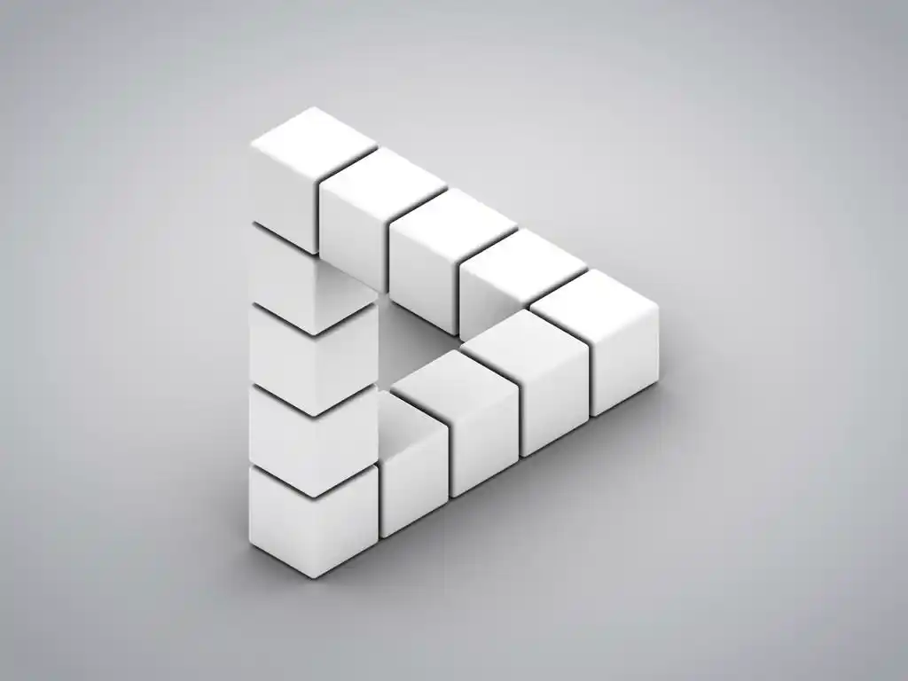 不可能三角形,3d 渲染的灰色背景