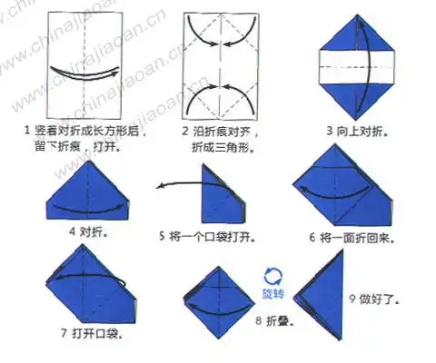 幼儿折纸教程:手枪—儿童手工制作网