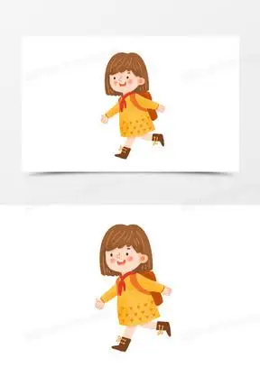女学生卡通图片素材