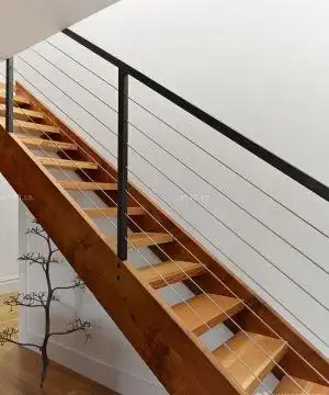 美式简约风格铁艺楼梯扶手装修效果图片