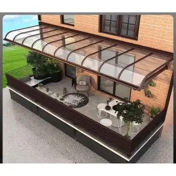 铝合金雨棚户外防雨遮阳棚家用别墅屋檐阳台窗户阳光棚雨篷雨搭 柒阅