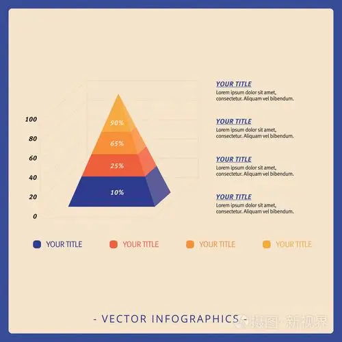 堆叠金字塔图表模板1