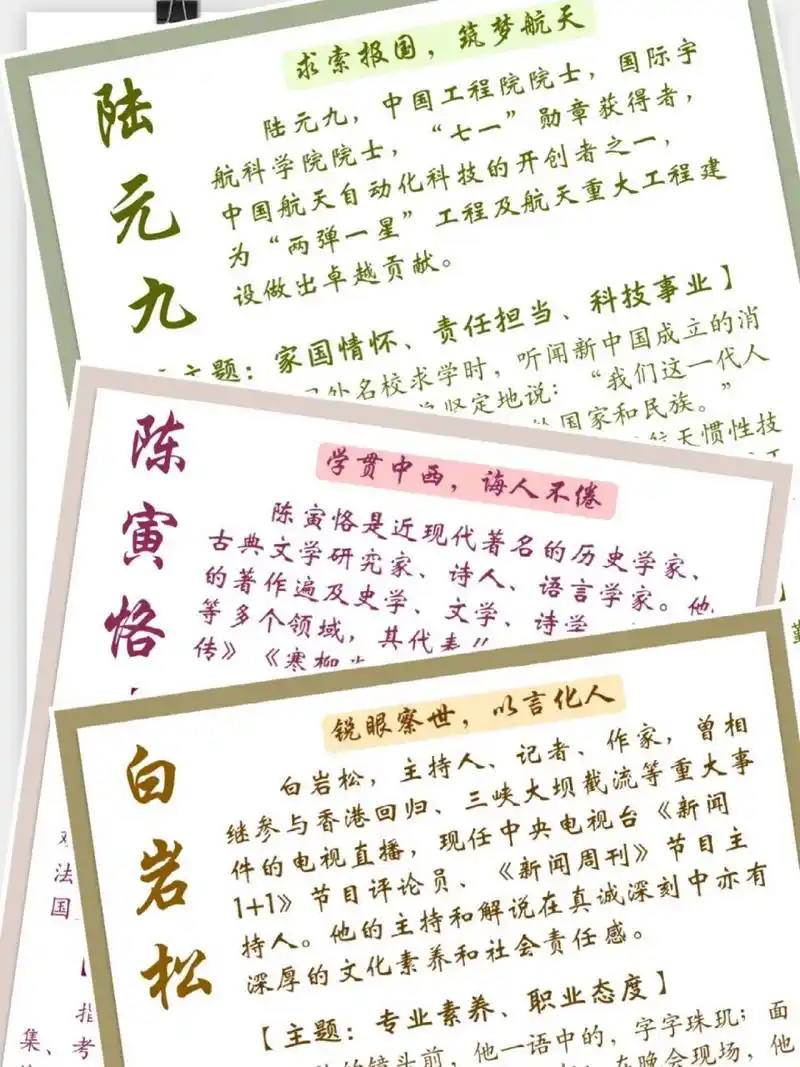 "使命担当"人物素材合集!