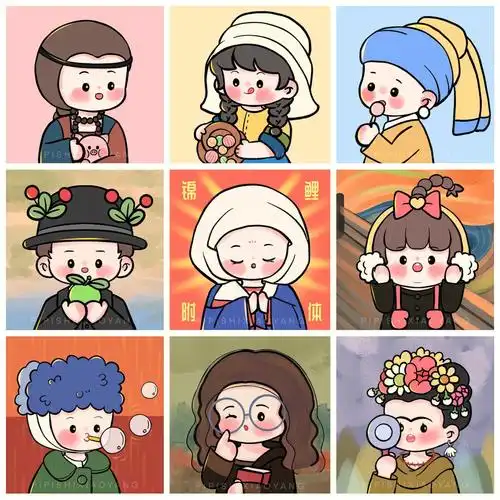 可爱q版世界名画系列