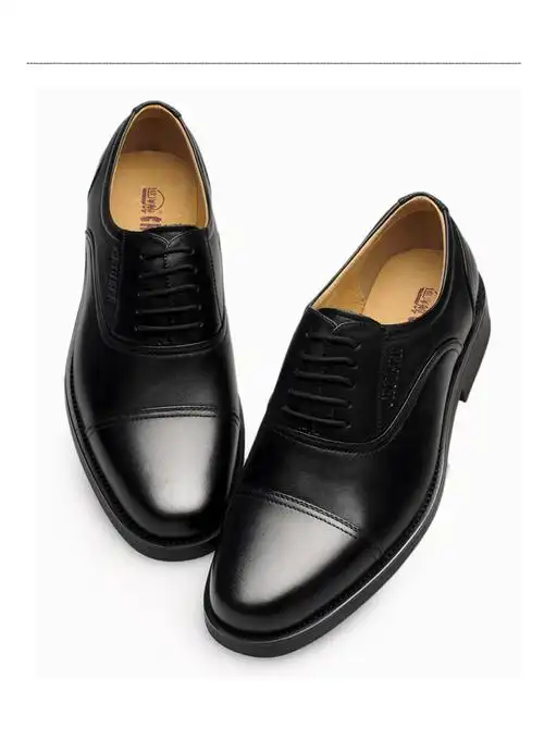 军校尉用3513皮鞋男真皮三接头皮鞋三节头春秋透气商务正装男鞋军式