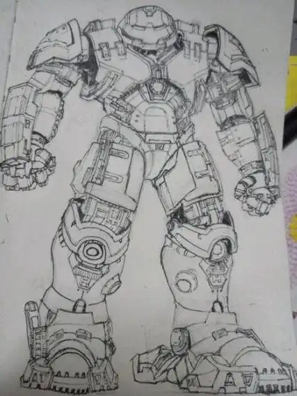 反浩克简笔画一步一步