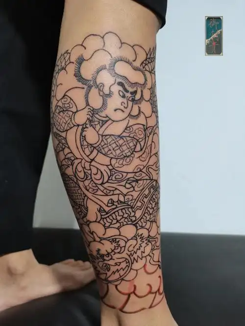 昆明御刺青工作室  #日式老传统纹身  #云龙九郎