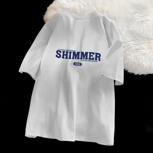 6130春秋款夏天衣服休闲体恤国潮中国风女装简约微胖短袖t恤女夏 - 17