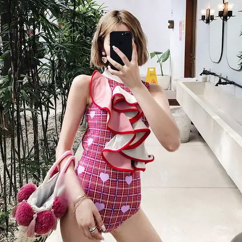 游泳衣女 连体泳衣三角