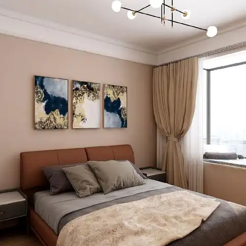 墙面的奶咖色是小姐姐千挑万选的