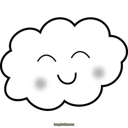 12张带有表情的有趣的云朵卡通简笔画一起来画云朵吧