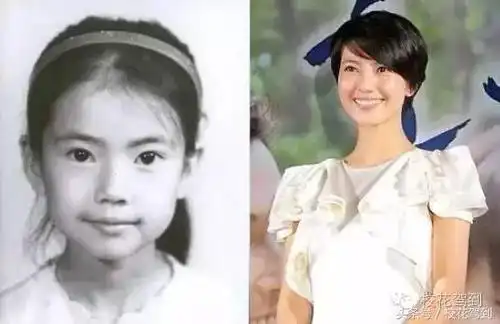 林依晨小时候的包子脸圆圆的太可爱了.