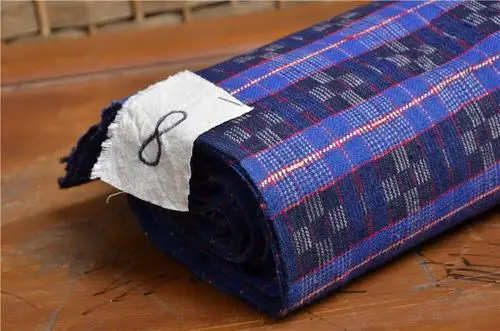 上海地区稀少民国传统手工提花老粗布手织布土布-复杂工艺与织法