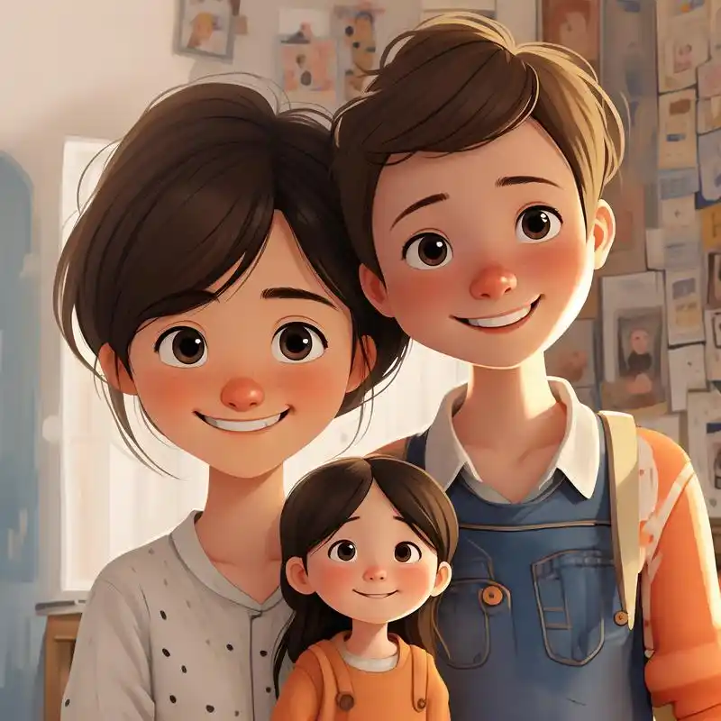 9869996997温馨一家三口卡通头像