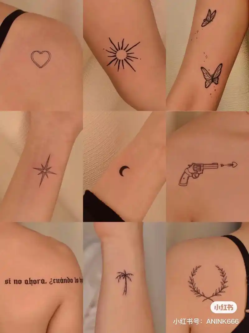 半永久小纹身.#适合女生的纹身图案推荐 #同城好店推荐 #纹 - 抖音