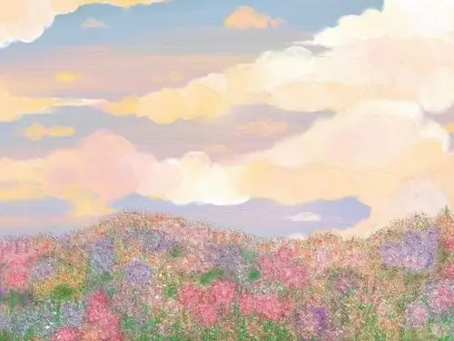 油画壁纸 - 背景图 插画 素材 ins 韩系 可爱 简约 手绘 动漫 锁屏