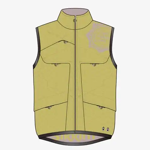 矢量卡通黄色成人马甲