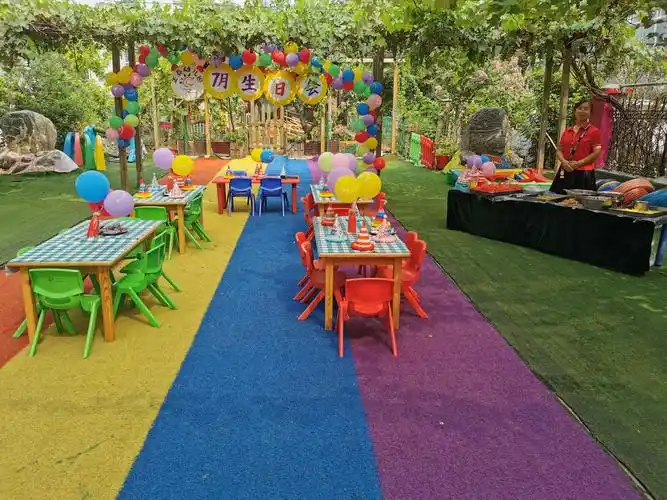 漂亮的生日会现场布置好了,等待宝贝们的到来