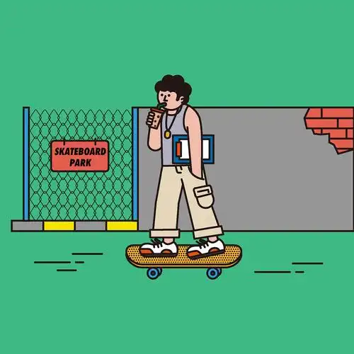 原创插画滑板系列