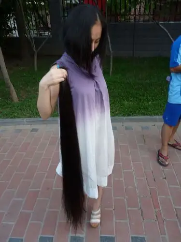 围观中剪下及地长发(34)