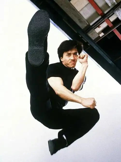 成龙,毋庸置疑的世界级功夫巨星,凌厉迅猛,爆发力强,拳拳到肉.