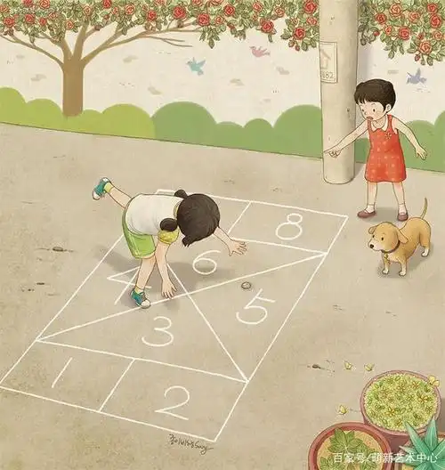 手绘插画欣赏|用手绘的方式记录美好的童年回忆,画面唯美温馨